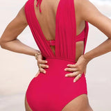 Traje de Baño Luxe Moldeador con Escote en V Profundo