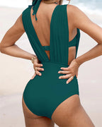 Traje de Baño Luxe Moldeador con Escote en V Profundo
