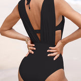 Traje de Baño Luxe Moldeador con Escote en V Profundo