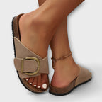 Margarida - Sandalias de corcho para mujer con diseño de hebilla