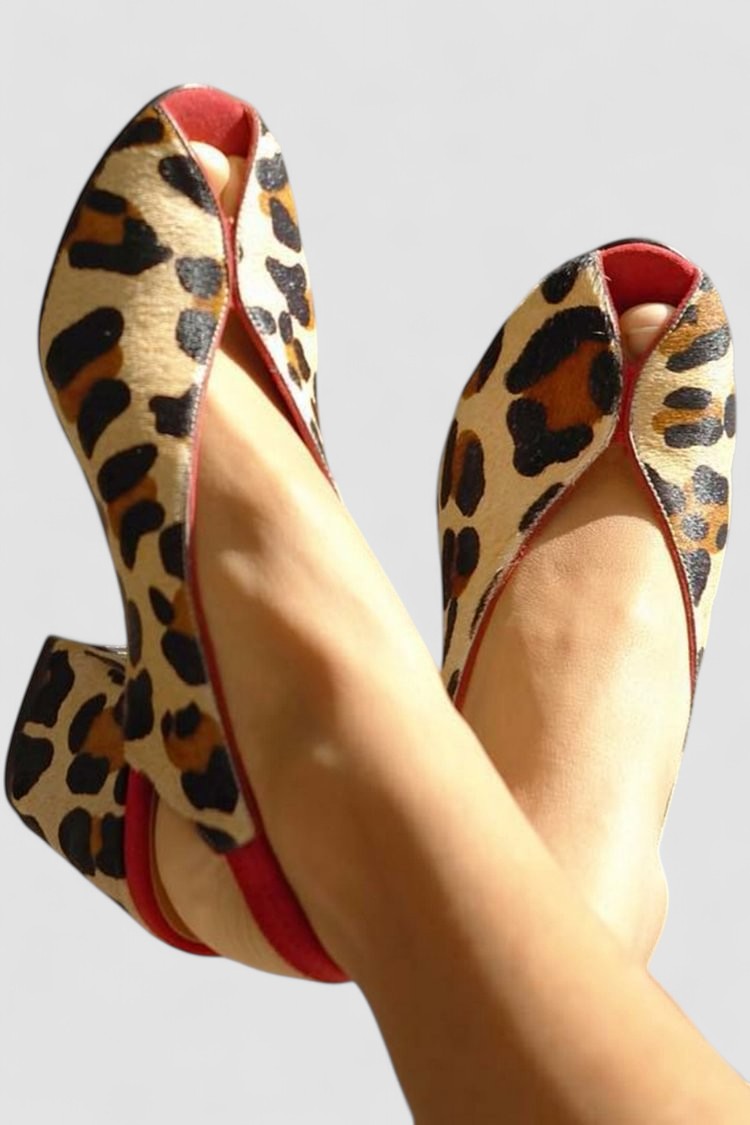 Louison - Sandalias con patrón de leopardo