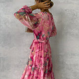 Luísa - Vestido Floral de Cruzar