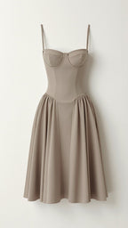 Odete - Vestido midi con corsé estructurado