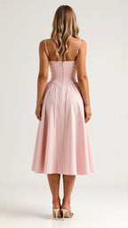 Odete - Vestido midi con corsé estructurado