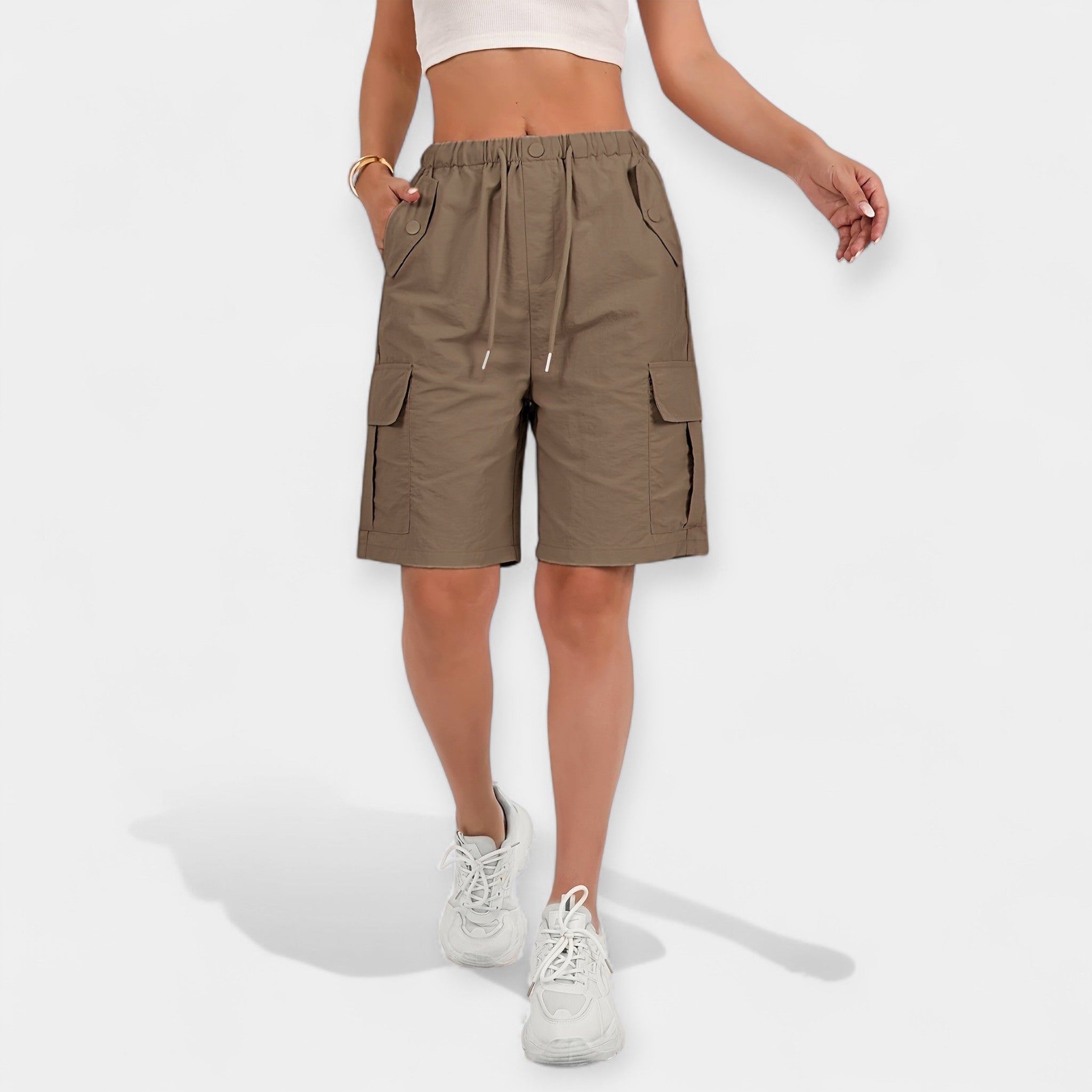 Pantalones Cortos Cargo Femeninos de Verano