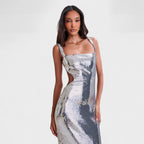 Sparkle Silver - Vestido de gala noche