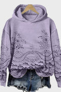 Sudadera con Capucha de Encaje