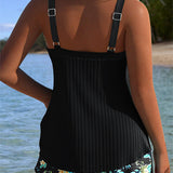 Dublín - Tankini a Rayas con Pantalones de Playa de Dos Piezas