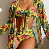 Glenda - Bikini con Falda Floral