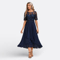 Mariana - Vestido de Encaje y Manga Corta