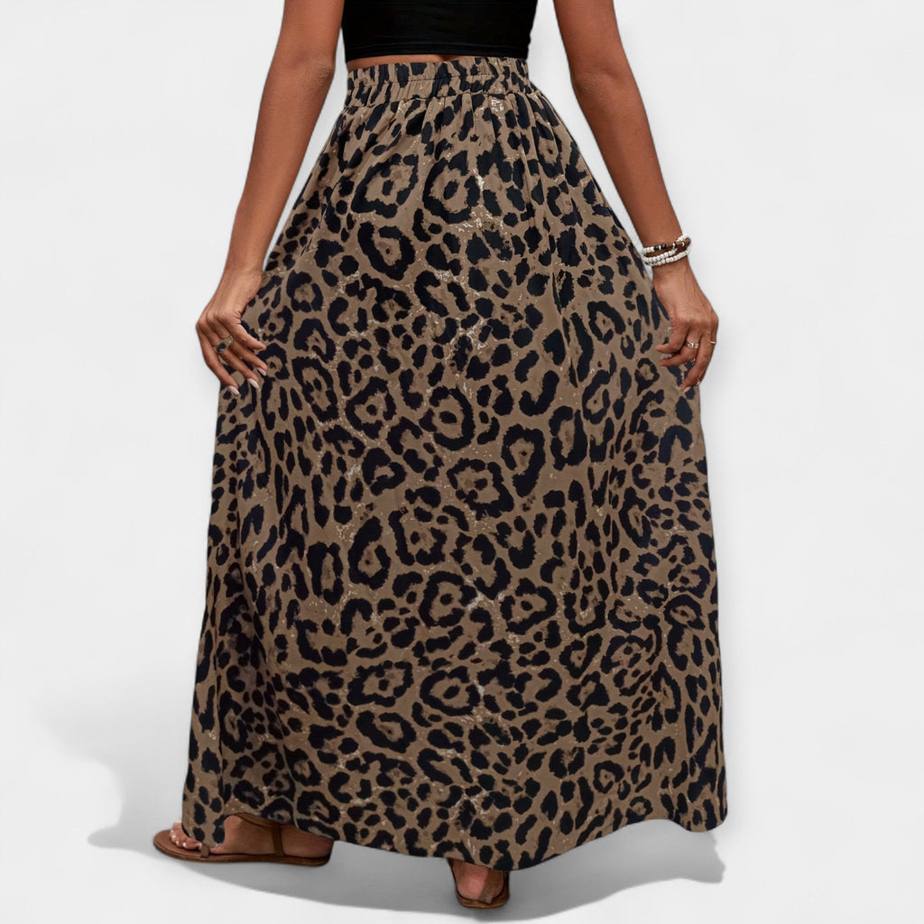 Falda Midi Leopardo