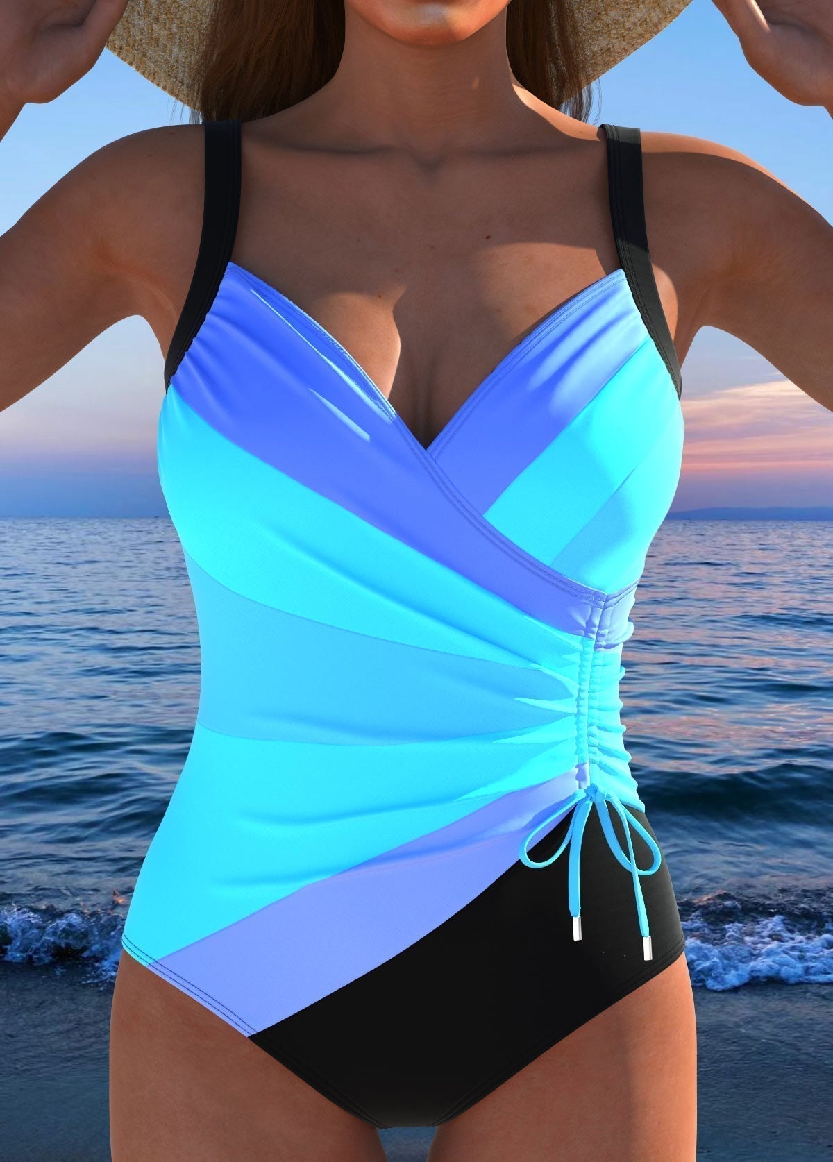 Elegante Bañador con Vibrante Estampado
