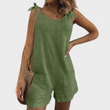 Yolanda - Mono con bolsillos en los hombros y lazo