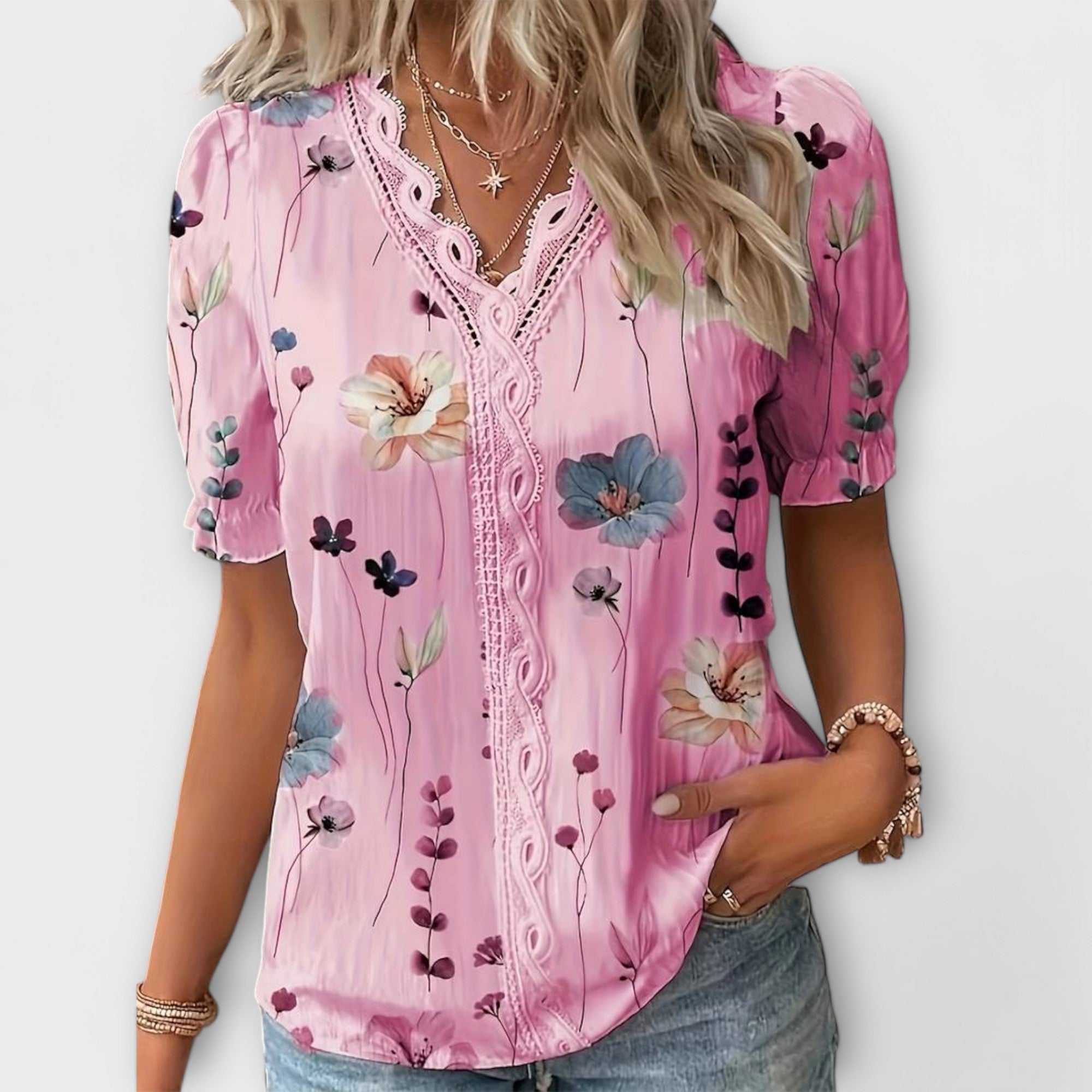 Emília - Blusa con escote en V