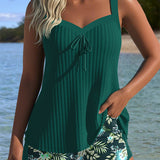 Dublín - Tankini a Rayas con Pantalones de Playa de Dos Piezas
