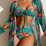 Glenda - Bikini con Falda Floral