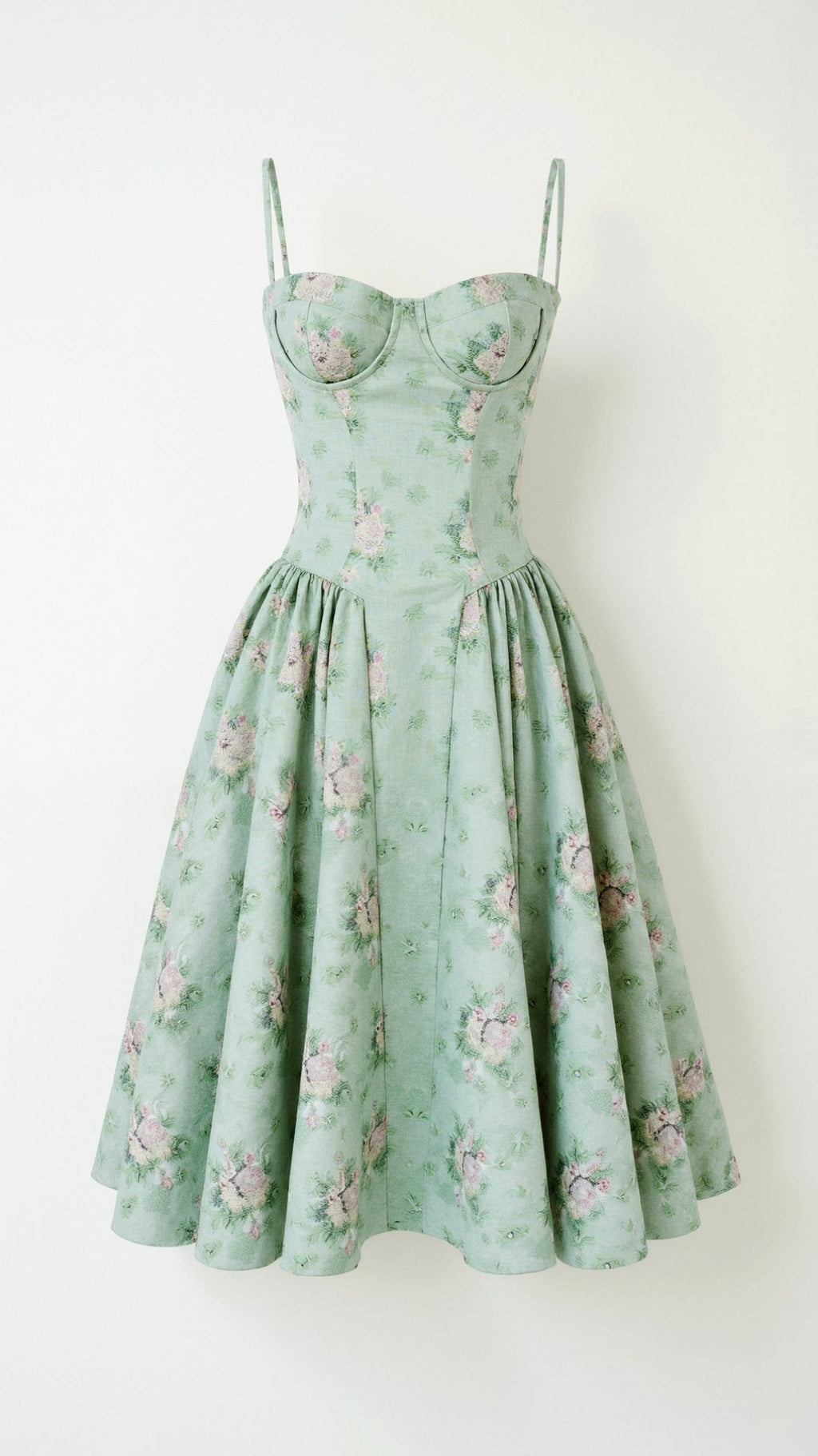 Odete - Vestido midi con corsé estructurado
