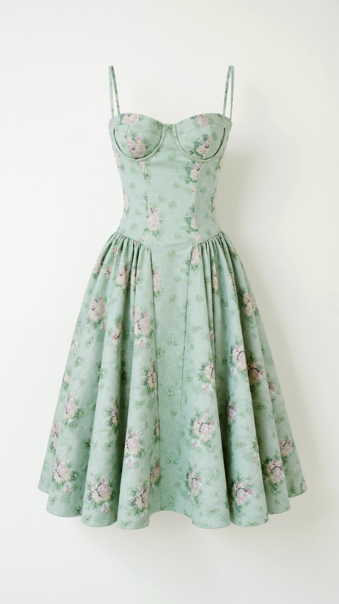 Odete - Vestido midi con corsé estructurado