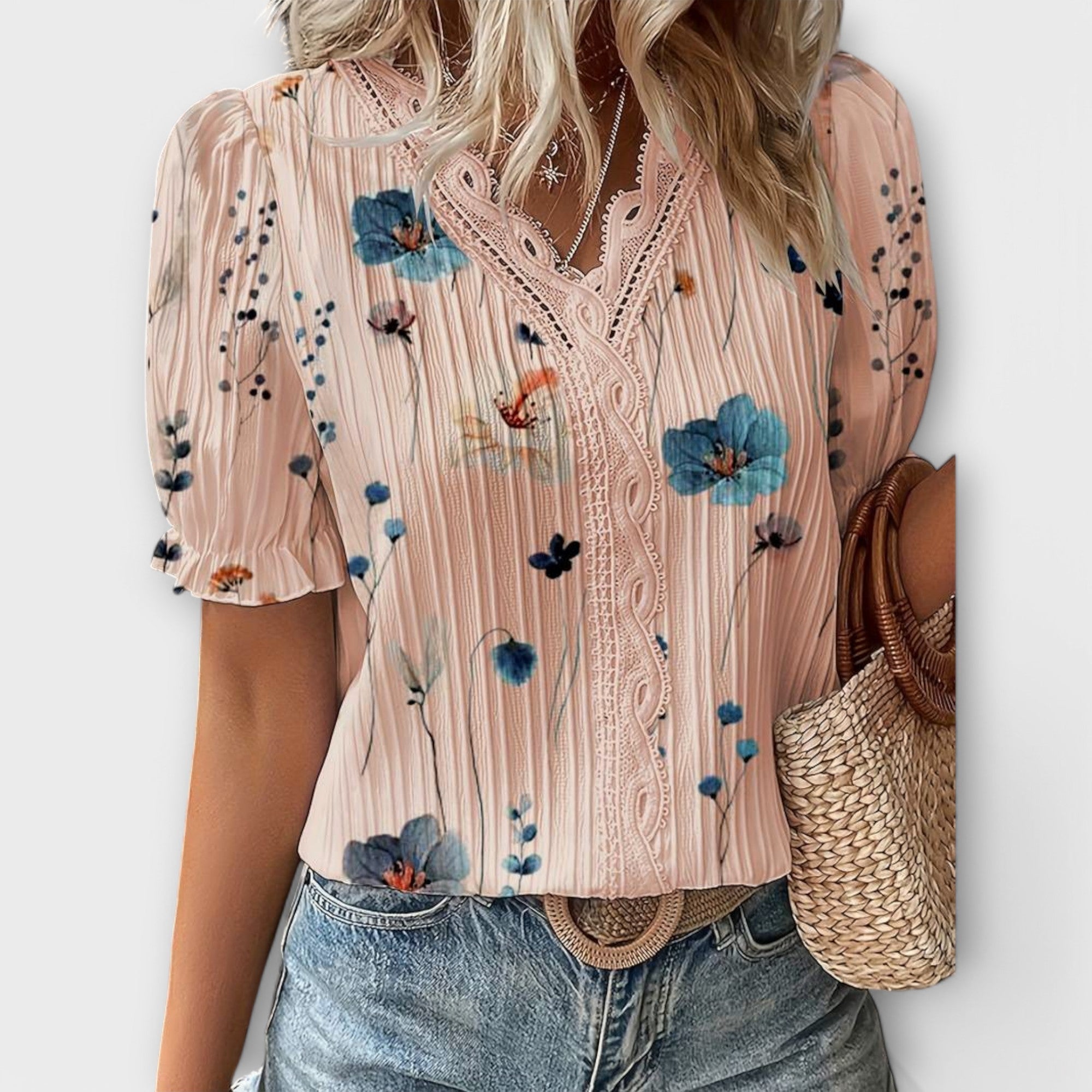 Emília - Blusa con escote en V
