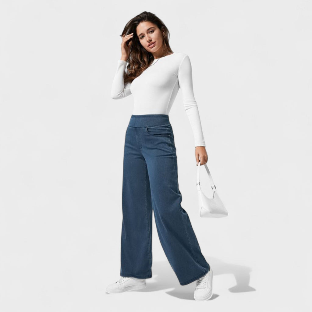 Irene - Pantalones de mezclilla de corte ancho