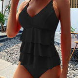 Lia - Elegante Traje de Baño con Encajes Chic