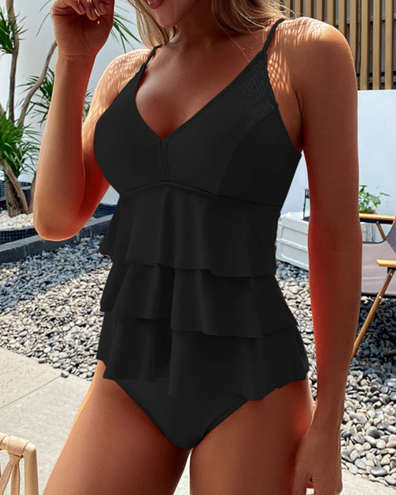 Lia - Elegante Traje de Baño con Encajes Chic