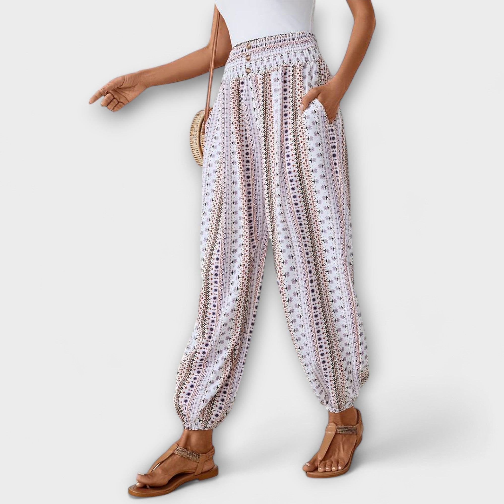 Scarlett - Pantalones con gráficos étnicos