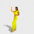 Lúcia - Vestido flamenco neón