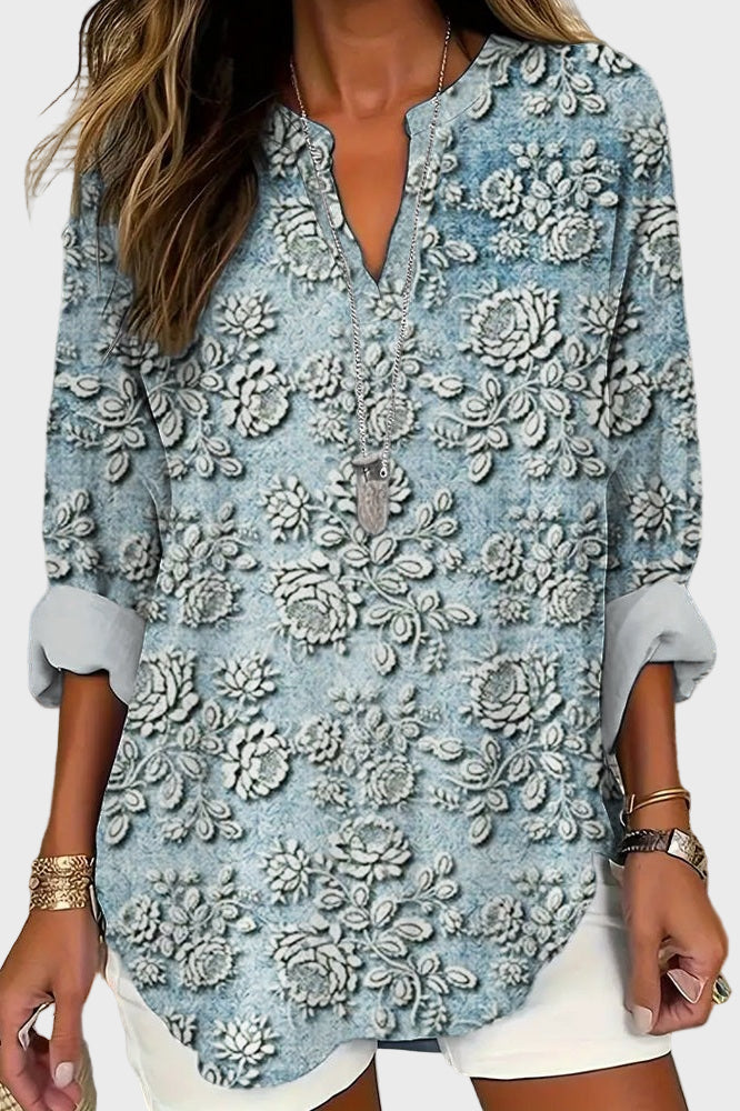 Blusa Blue Dusk Bloom