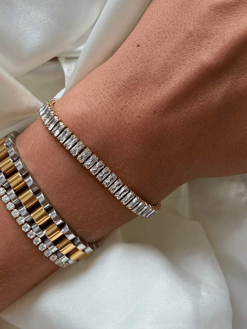 Pulsera de Rivière Baguette