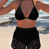 Laluna - Bikini de encaje elegante en un solo tono