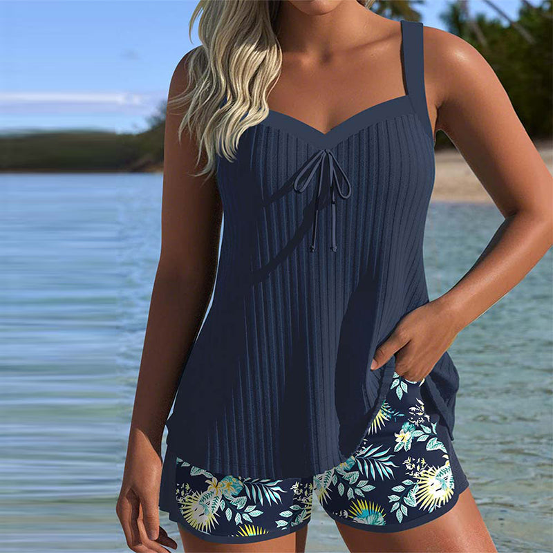 Dublín - Tankini a Rayas con Pantalones de Playa de Dos Piezas