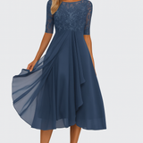 Valentina - Vestido de Encaje Manga 3/4