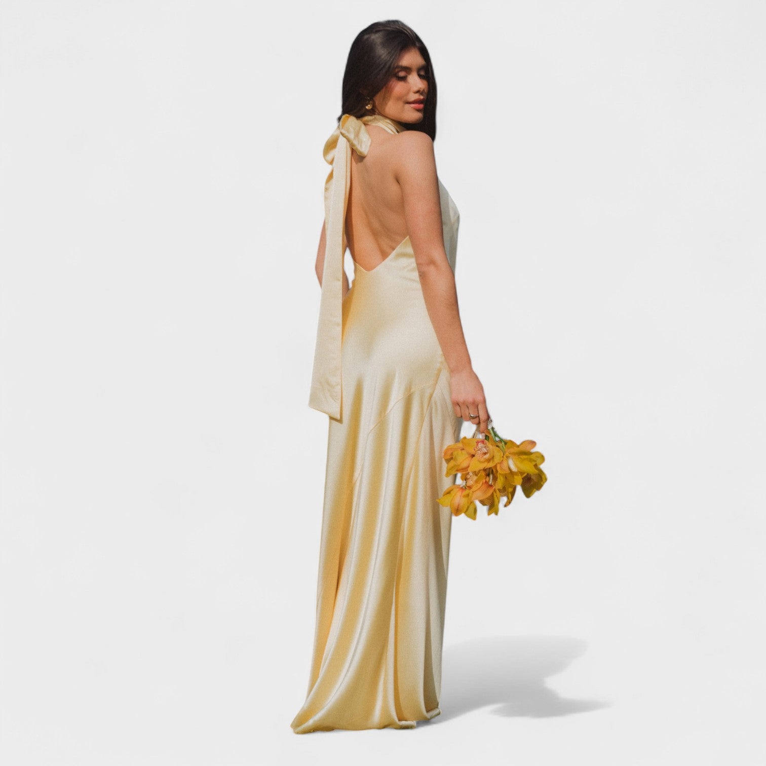 Martina - Vestido con lazo de satén
