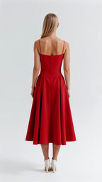 Odete - Vestido midi con corsé estructurado