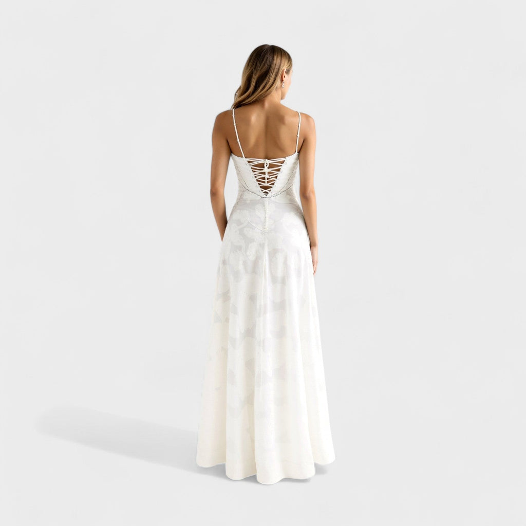 Verona - Vestido maxi de encaje floral