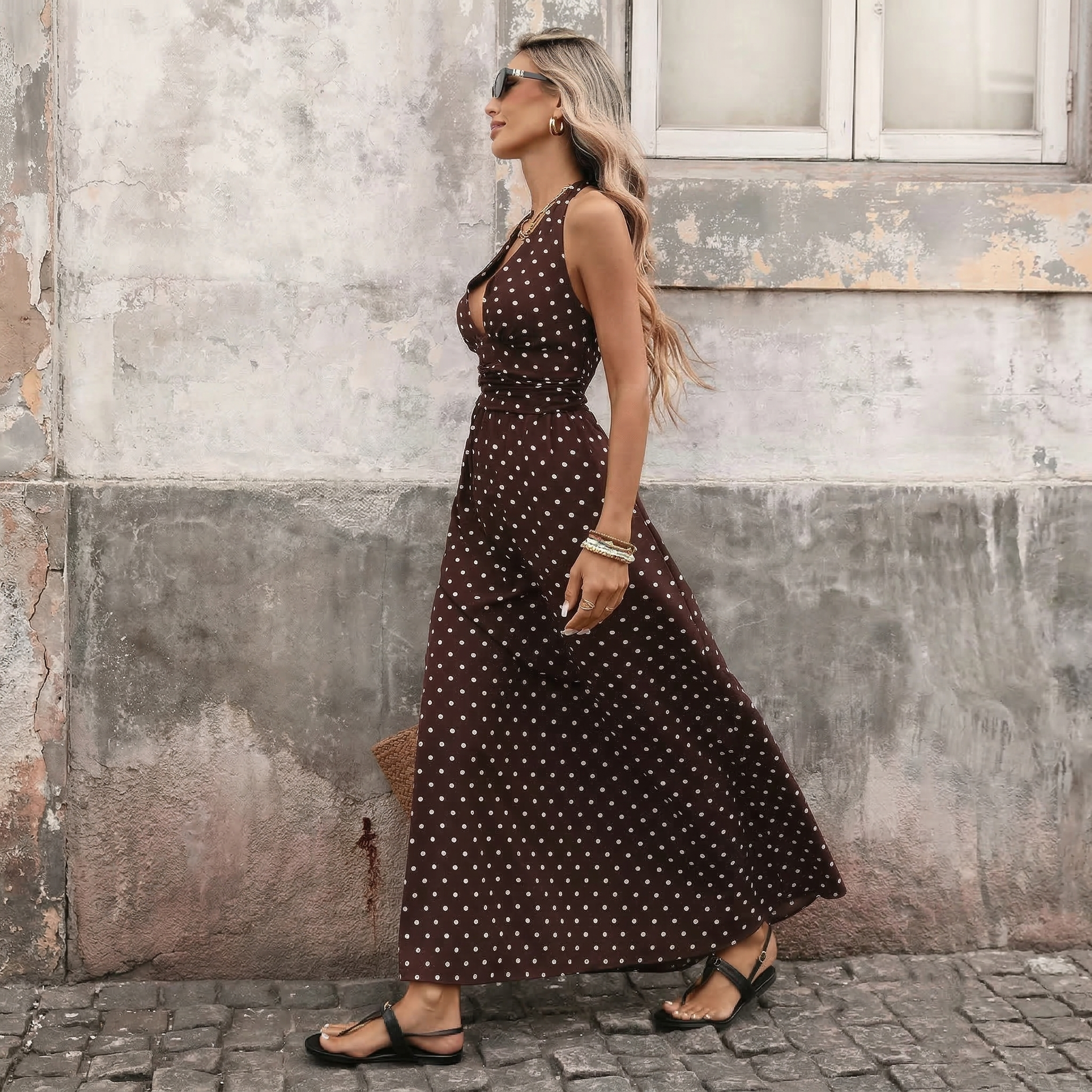 Sofía - Vestido Maxi de Lunares