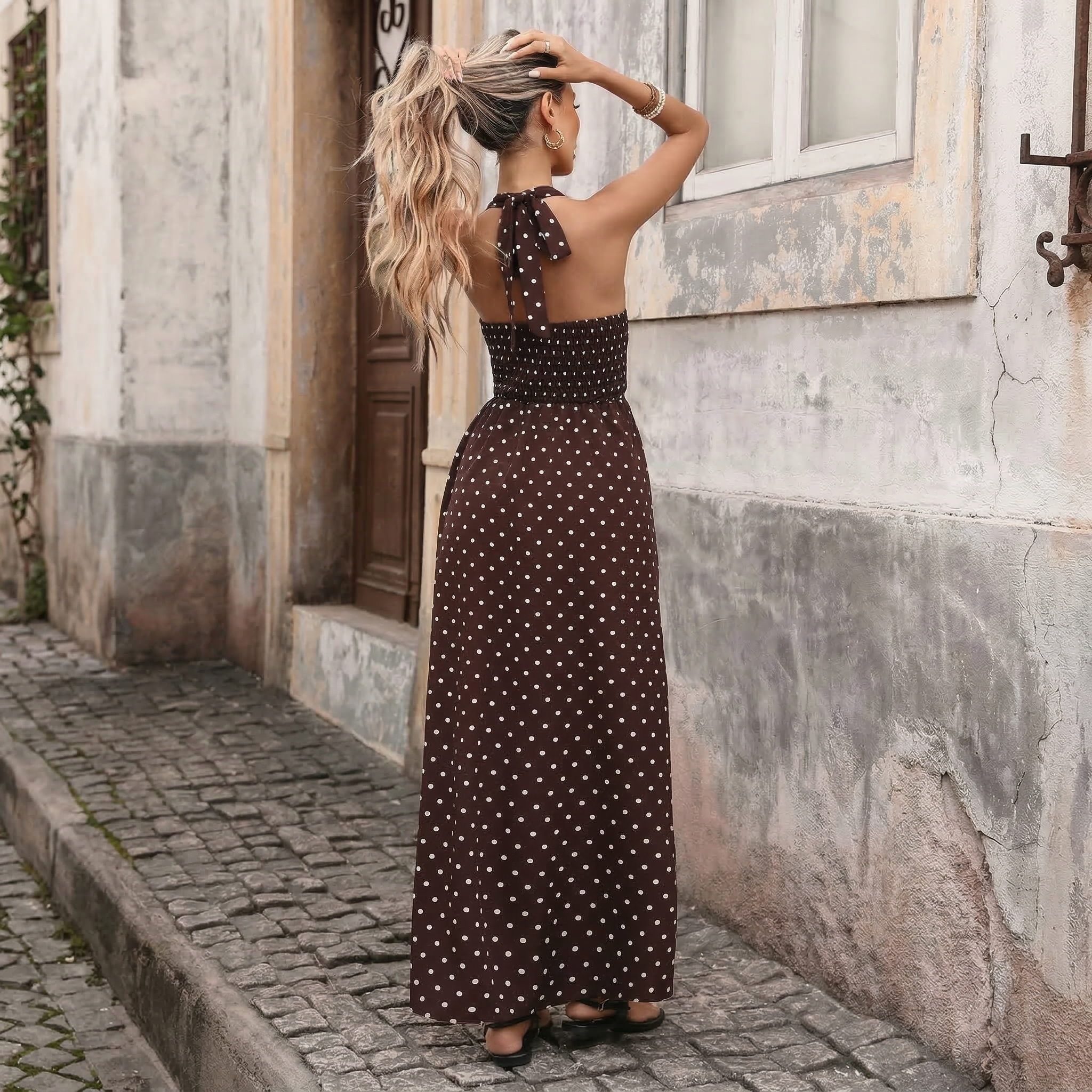 Sofía - Vestido Maxi de Lunares