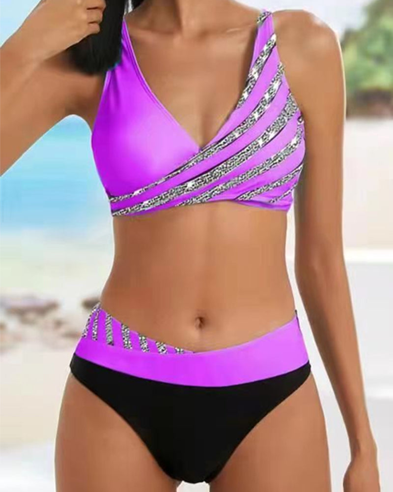 Mona - Bikini con Estampado en Tonos Cálidos