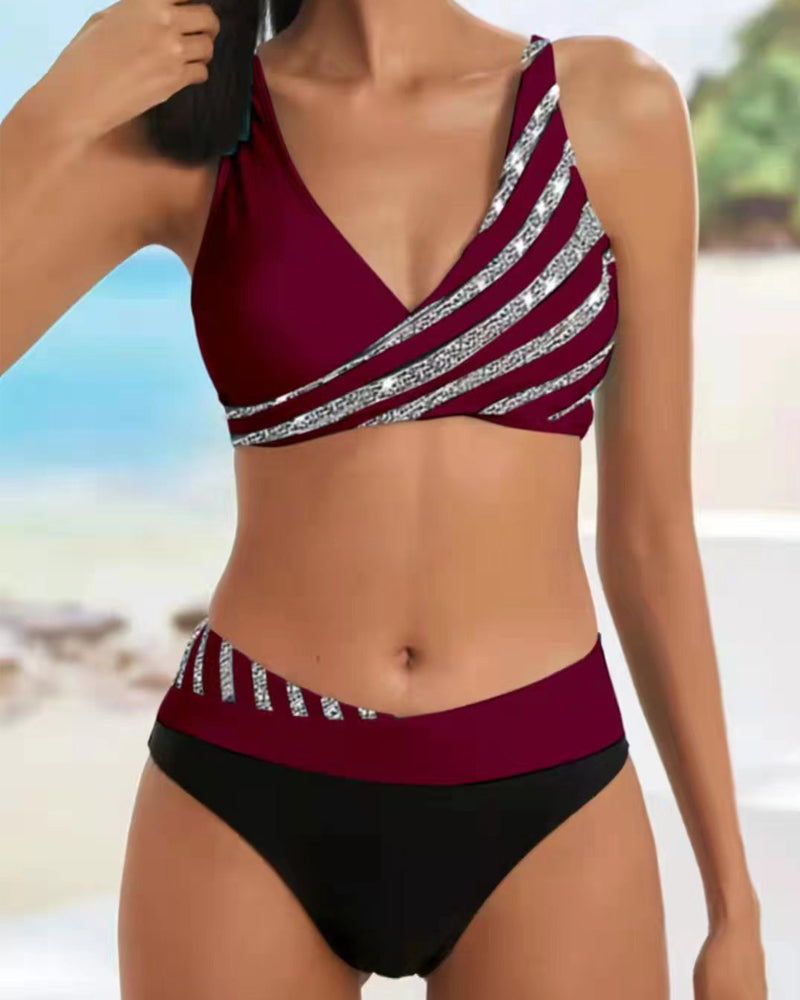 Mona - Bikini con Estampado en Tonos Cálidos