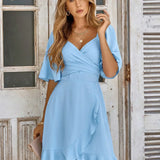 Clara - Vestido Midi Azul Claro