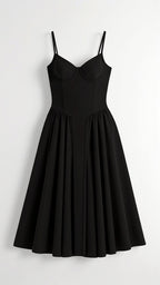Odete - Vestido midi con corsé estructurado