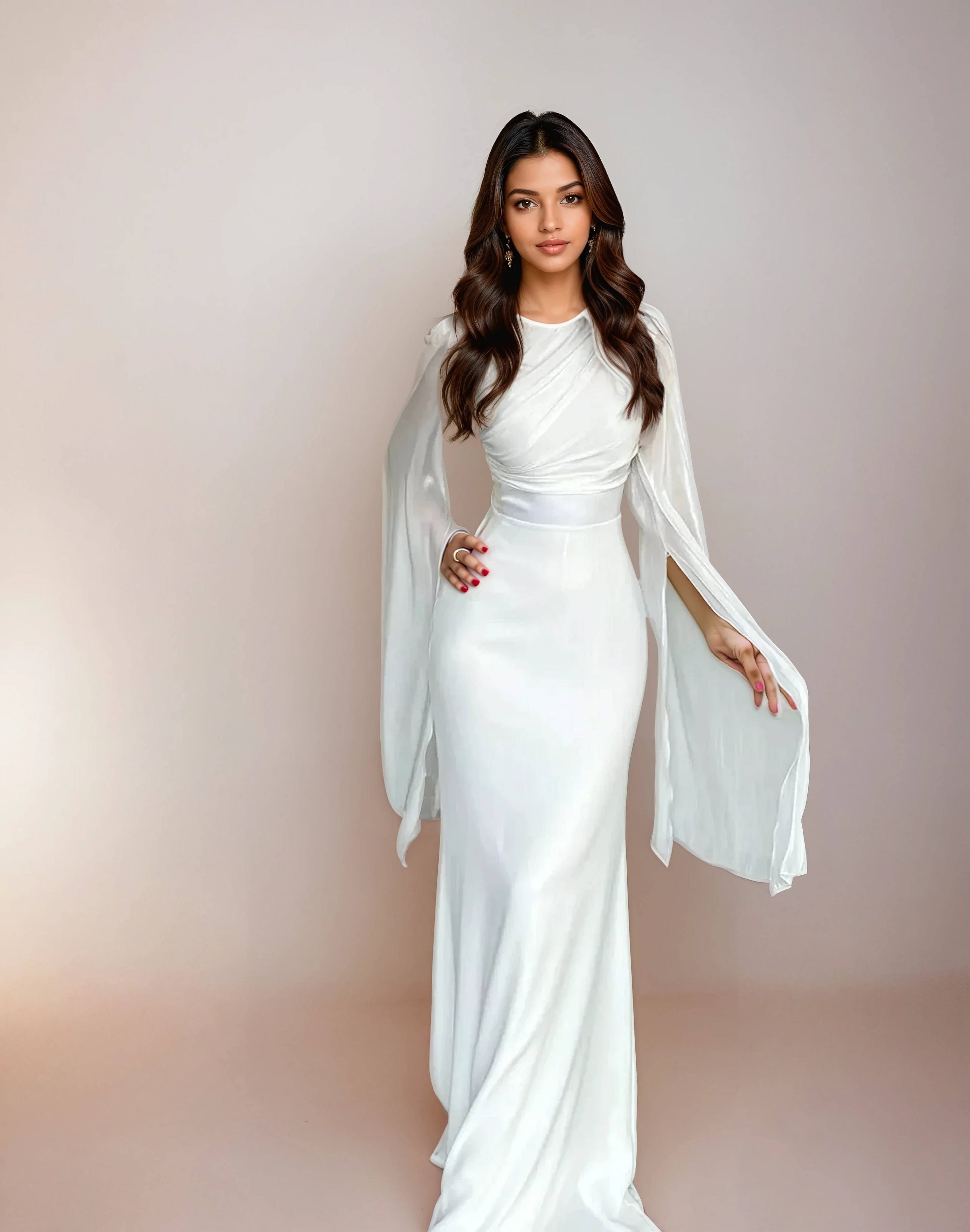 Isabela - Vestido Largo de Satén