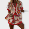 Beatriz - Conjunto de Playa Estampado de Langostas