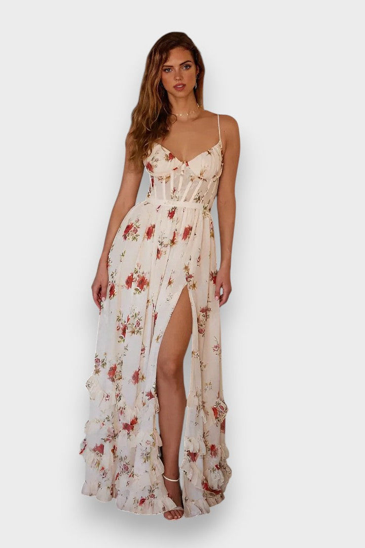 Sónia - Vestido midi con estampado floral