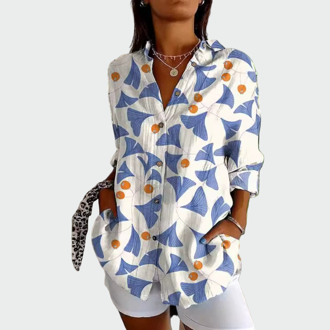 Camisa estilosa con estampado floral