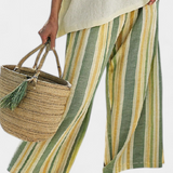 Olivia - Conjunto de Lino de Bambú Verde Oliva