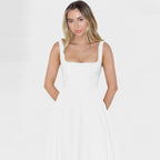 Maribel - Vestido Midi de escote cuadrado