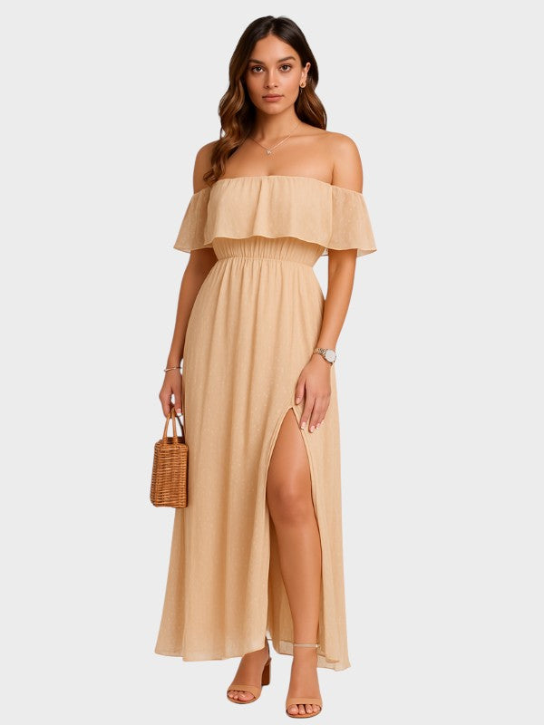 Beatriz - Vestido maxi con hombros al descubierto