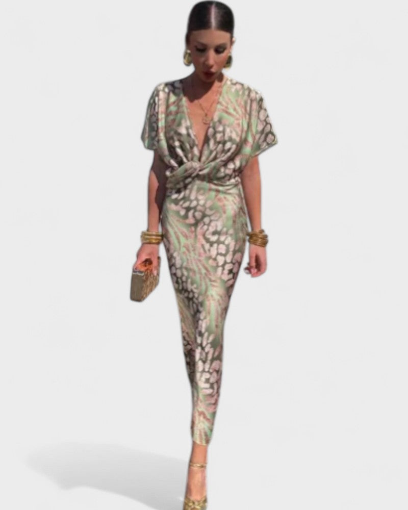 Constança - Vestido Floral con Pliegues